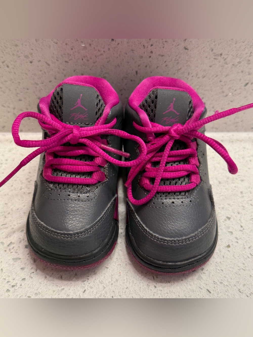 Nike Air Jordan Flight Origin 2 Infant Dark Gray & Fuchsia Sneakers